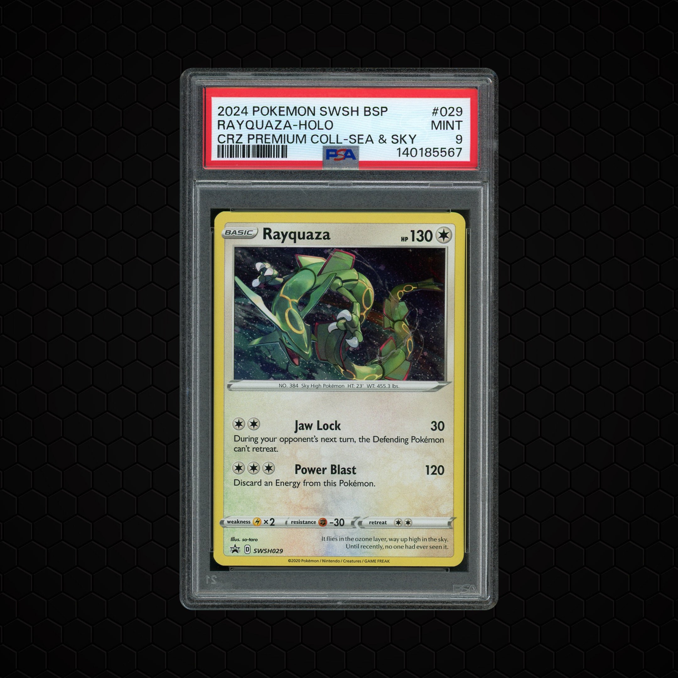 2024 Black Star Promo Rayquaza #29 PSA 9
