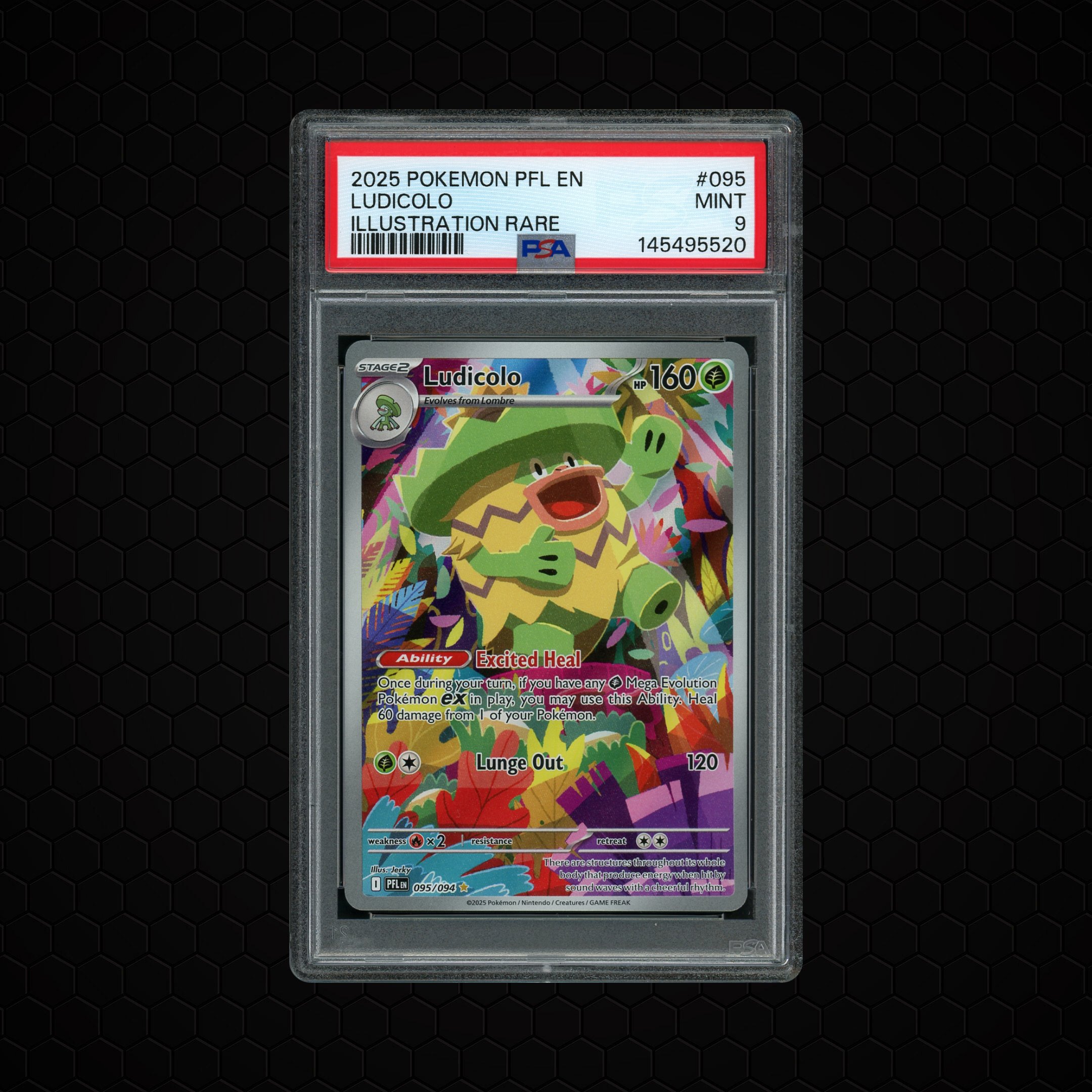 2025 Phantasmal Flames Ludicolo #95 PSA 9