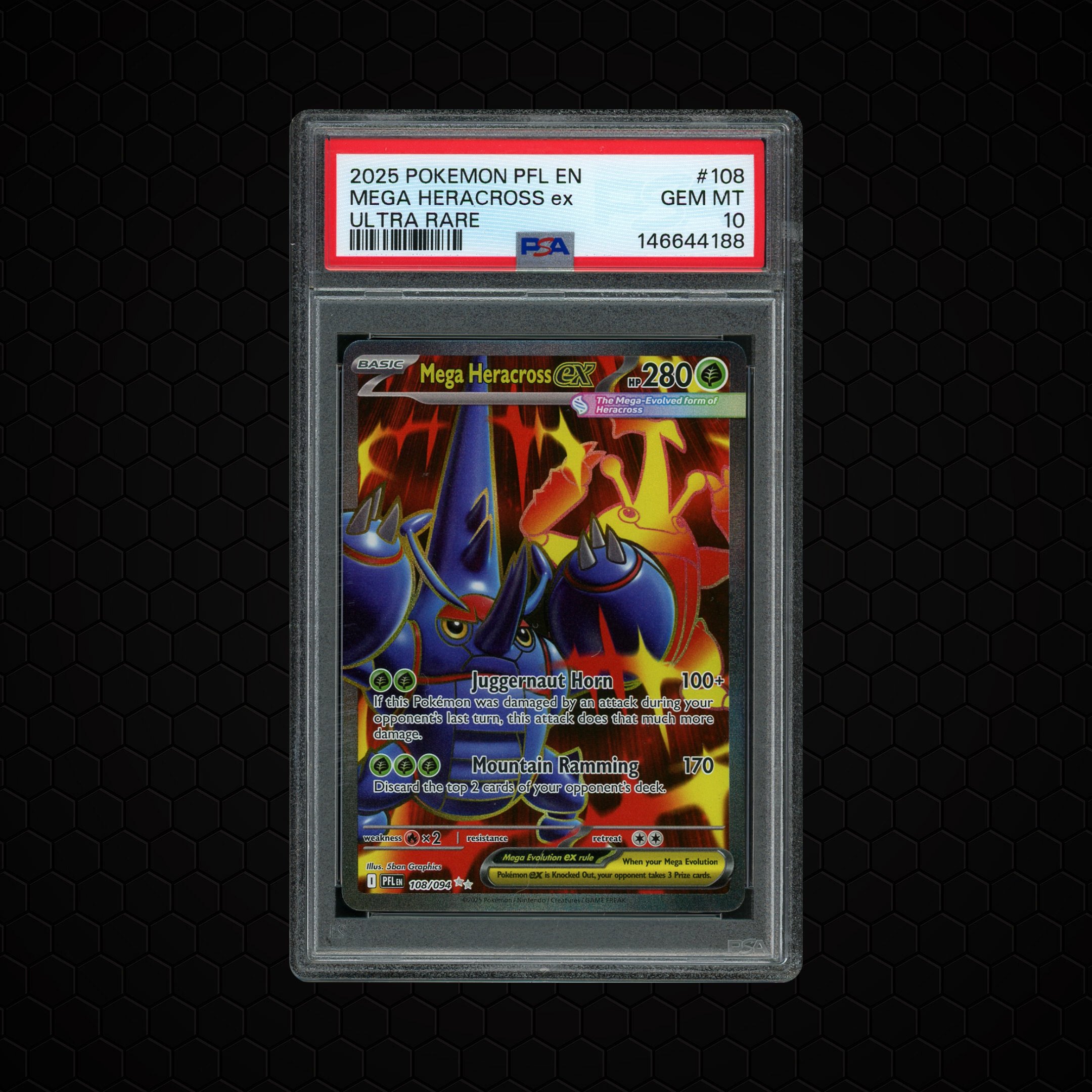 2025 Phantasmal Flames Mega Heracross EX #108 PSA 10