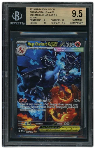2025 Mega Evolution Mega Charizard X EX #125 BGS 9.5