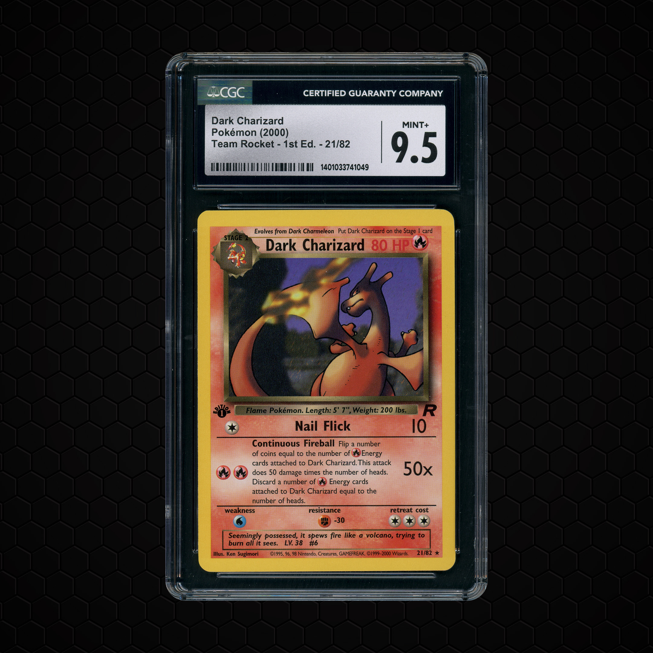 2000 Team Rocket 1st Edition Dark Charizard #21 CGC 9.5