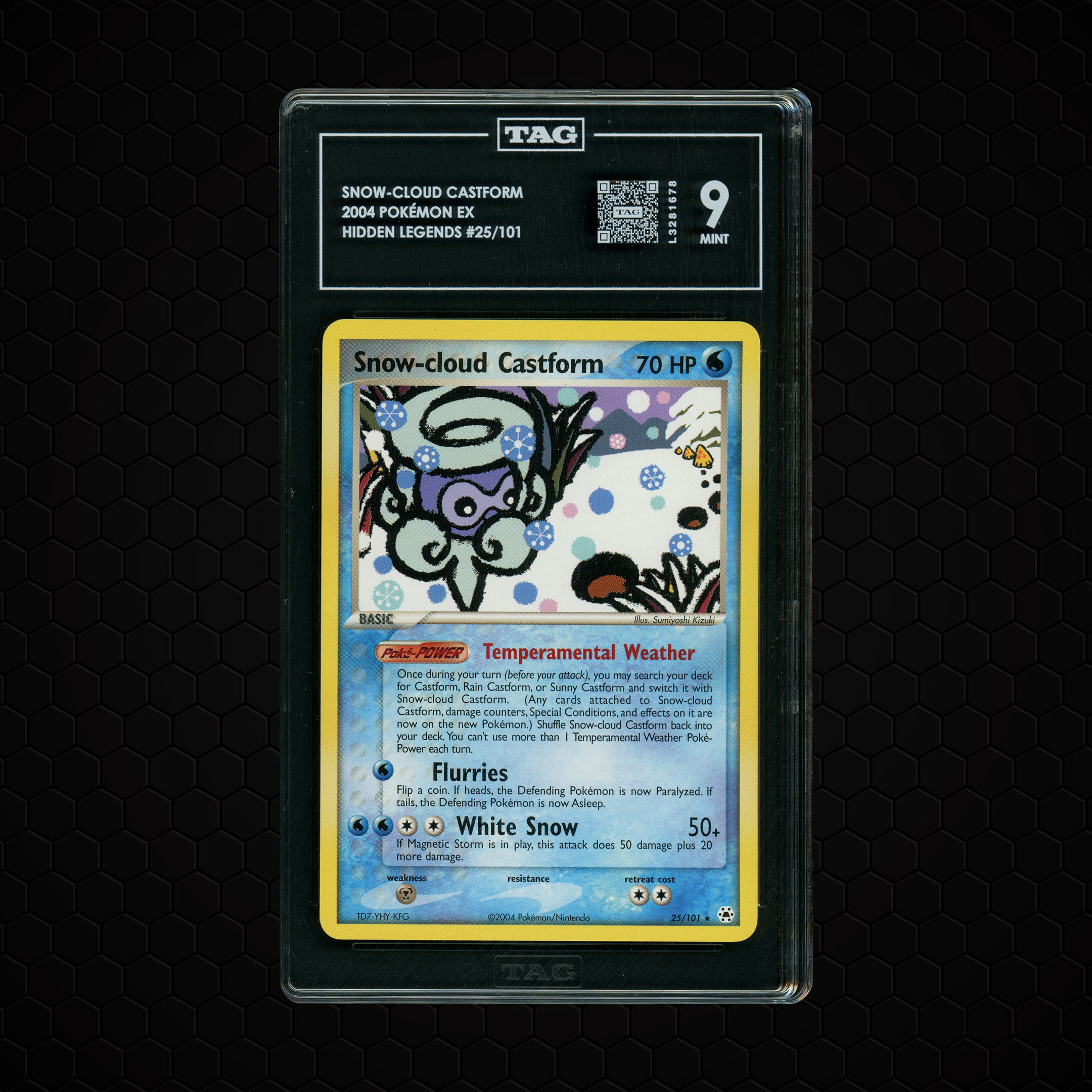 2004 Hidden Legends Snow-Cloud Castform #25 TAG 9