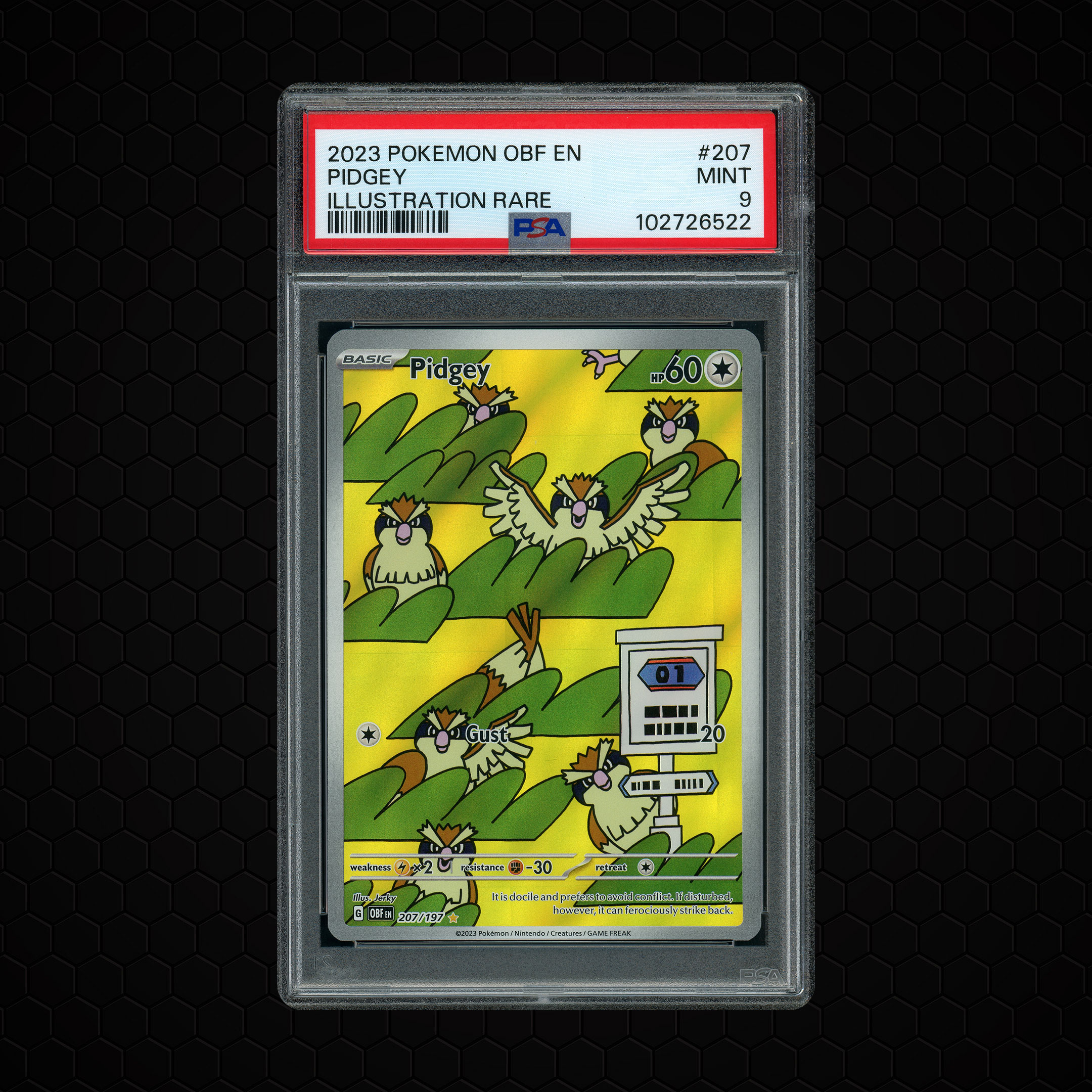 2023 Obsidian Flames Pidgey #207 PSA 9