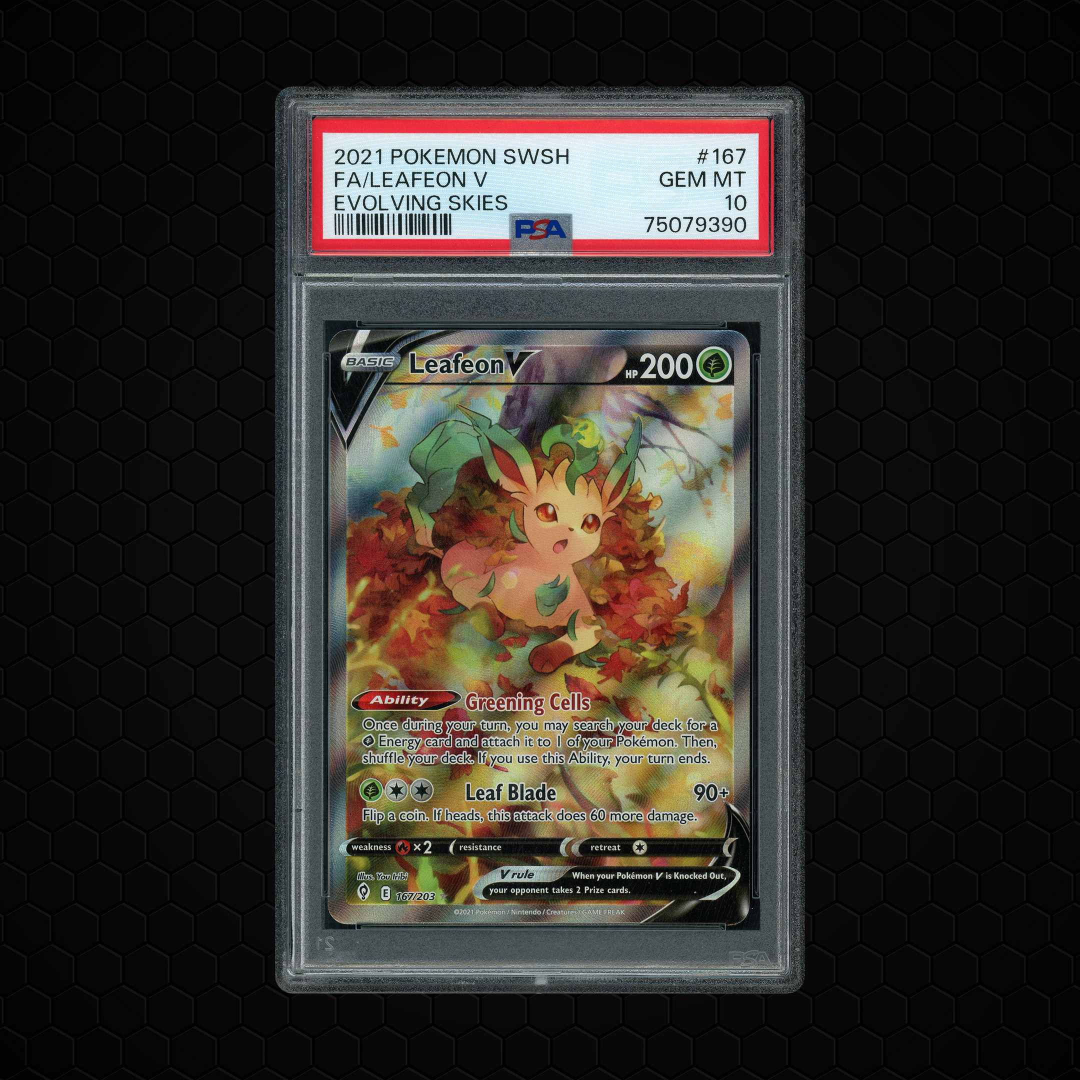 2021 Evolving Skies Leafoen V #167 PSA 10