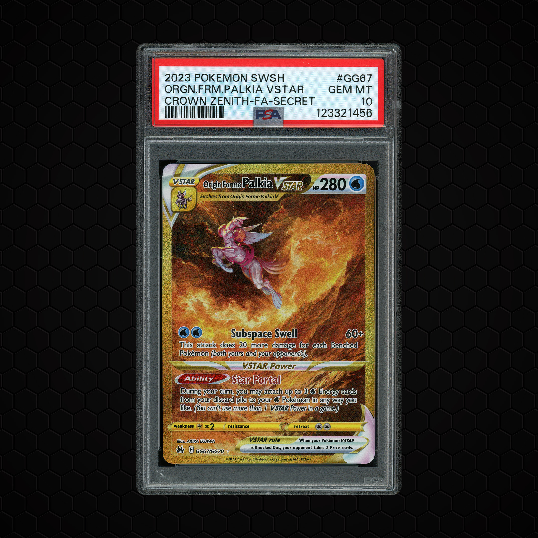 2023 Crown Zenith Origin Forme Palkia VSTAR #GG67 PSA 10