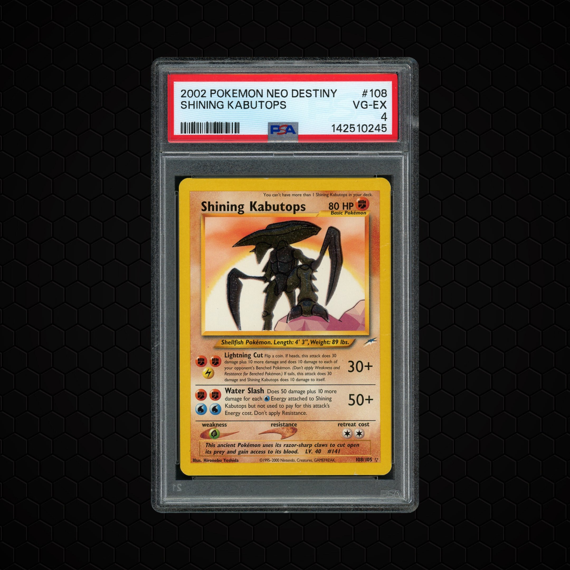 2002 Neo Destiny Shining Kabutops #108 PSA 4