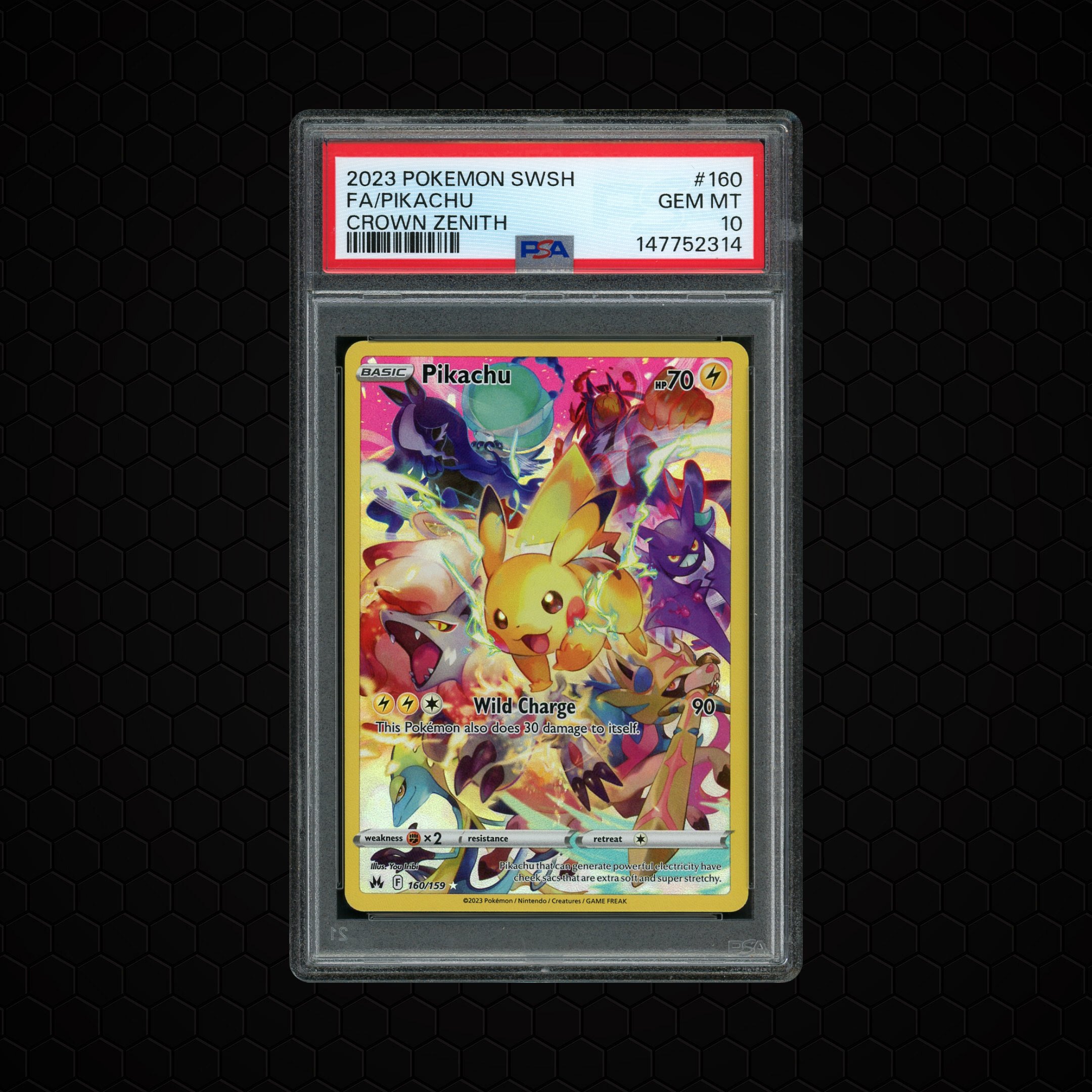 2023 Crown Zenith Pikachu #160 PSA 10
