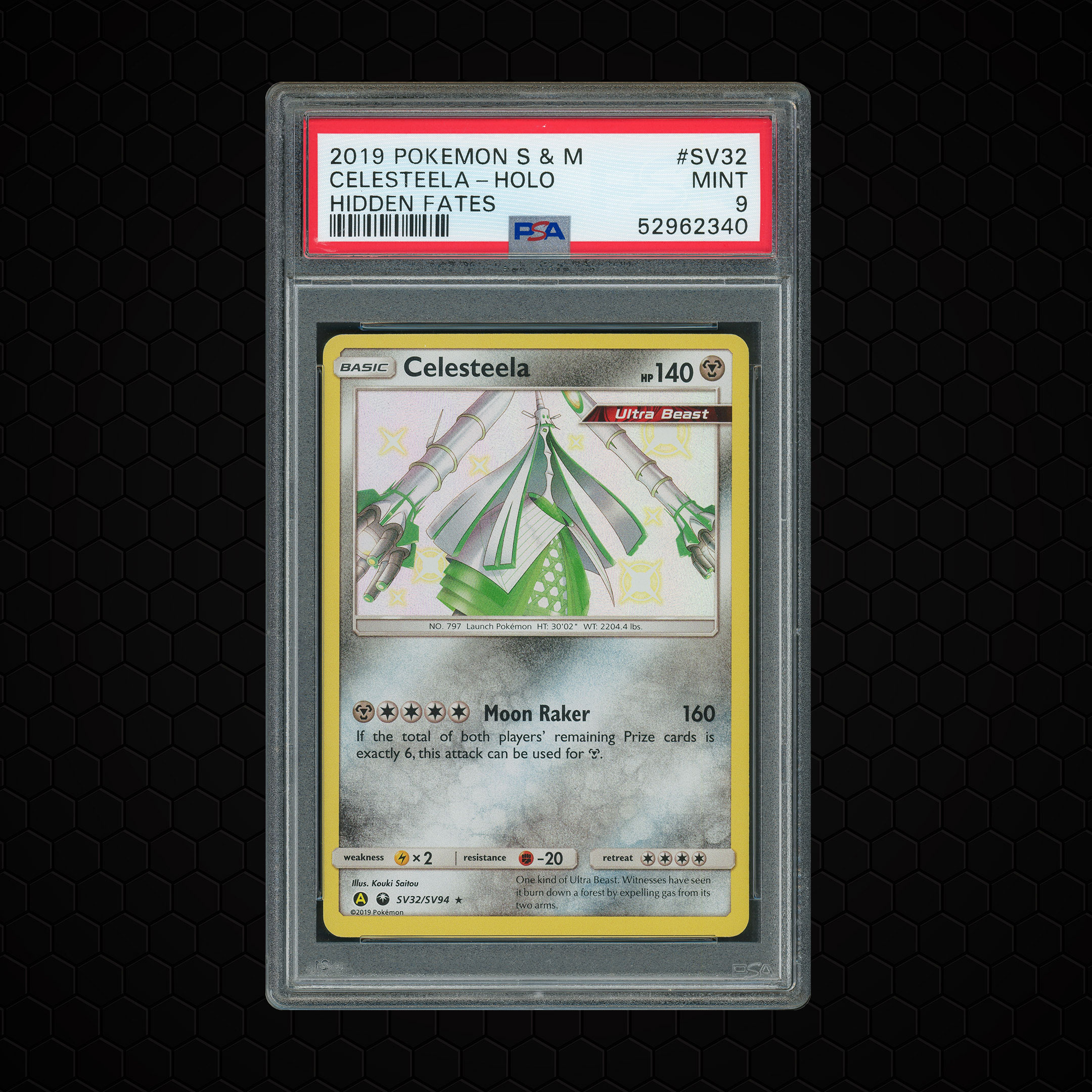 2019 Hidden Fates Celesteela #SV32 PSA 9