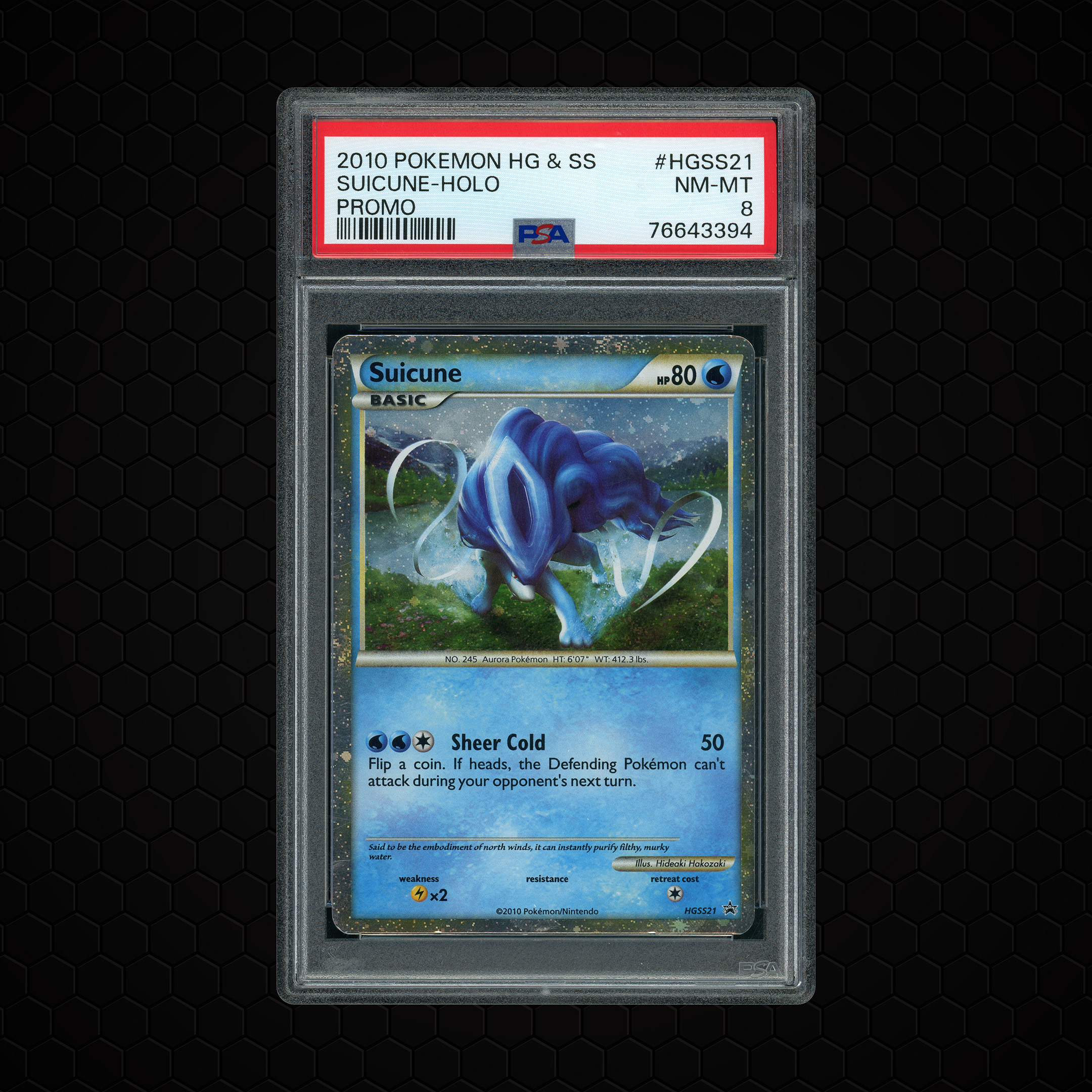 2010 Heartgold & Soulsilver Suicune #HGSS21 PSA 8
