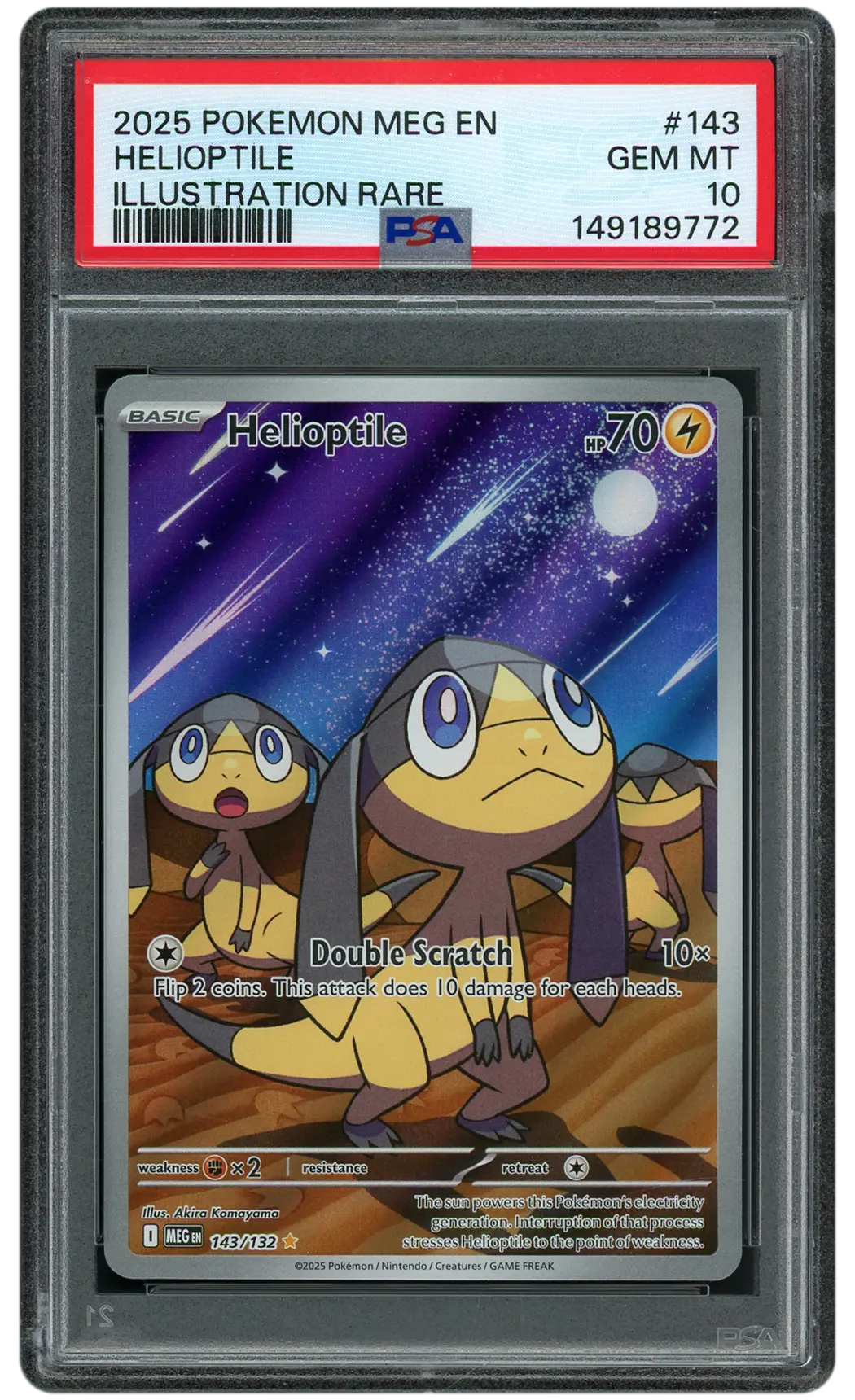 2025 Mega Evolution Helioptile #143 PSA 10