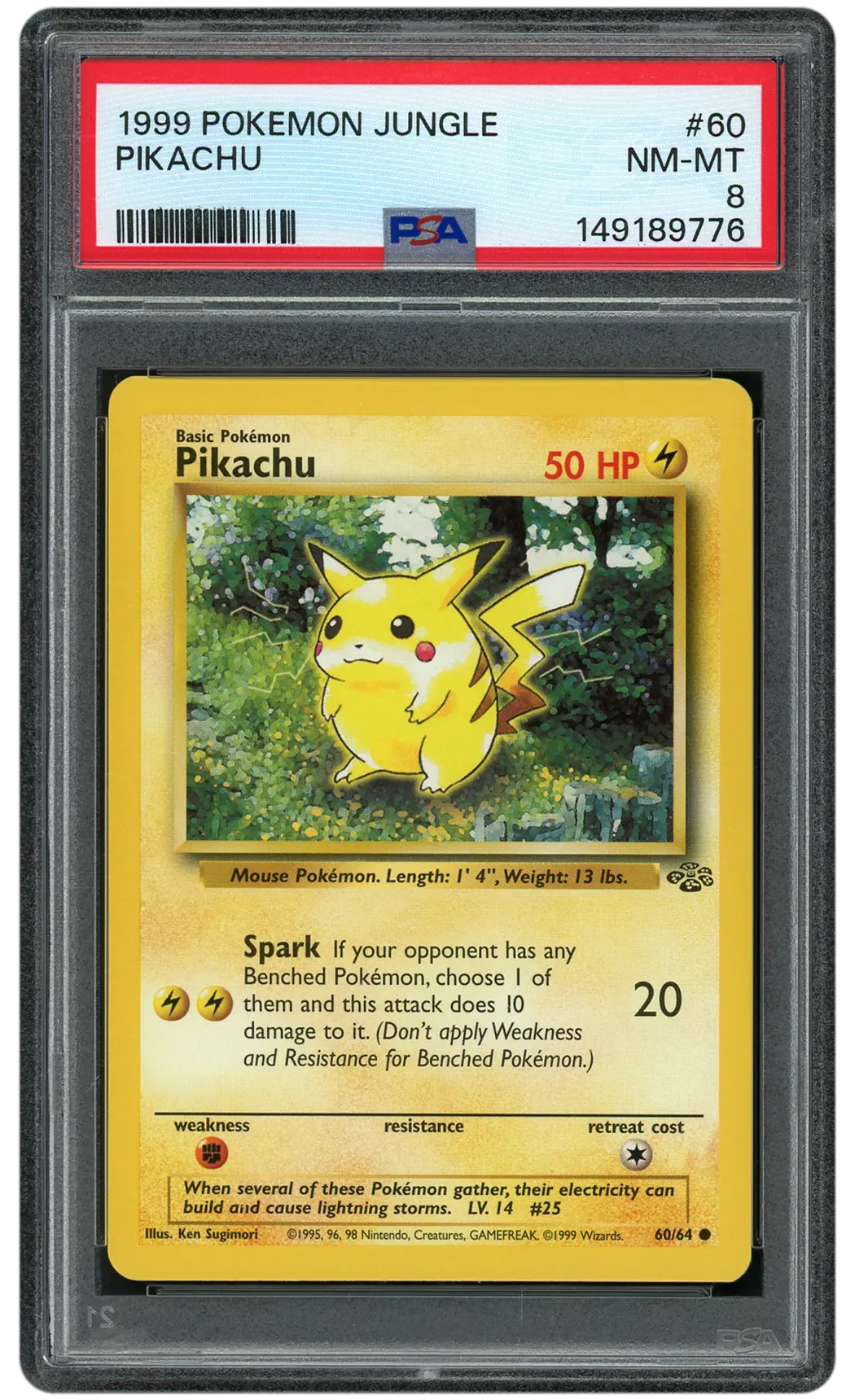 1999 Jungle Pikachu #60 PSA 8