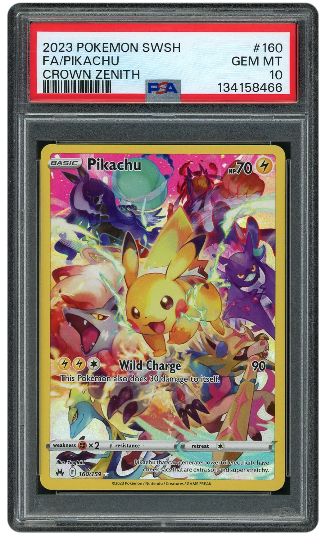 2023 Crown Zenith Pikachu #160 PSA 10