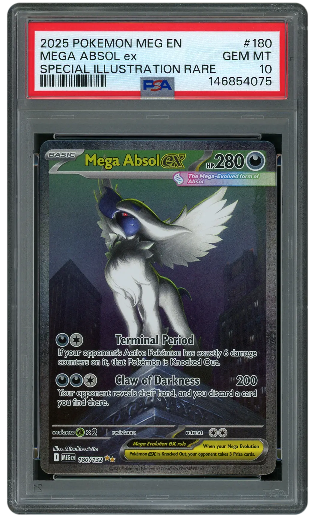2025 Mega Evolution Mega Absol EX #180 PSA 10