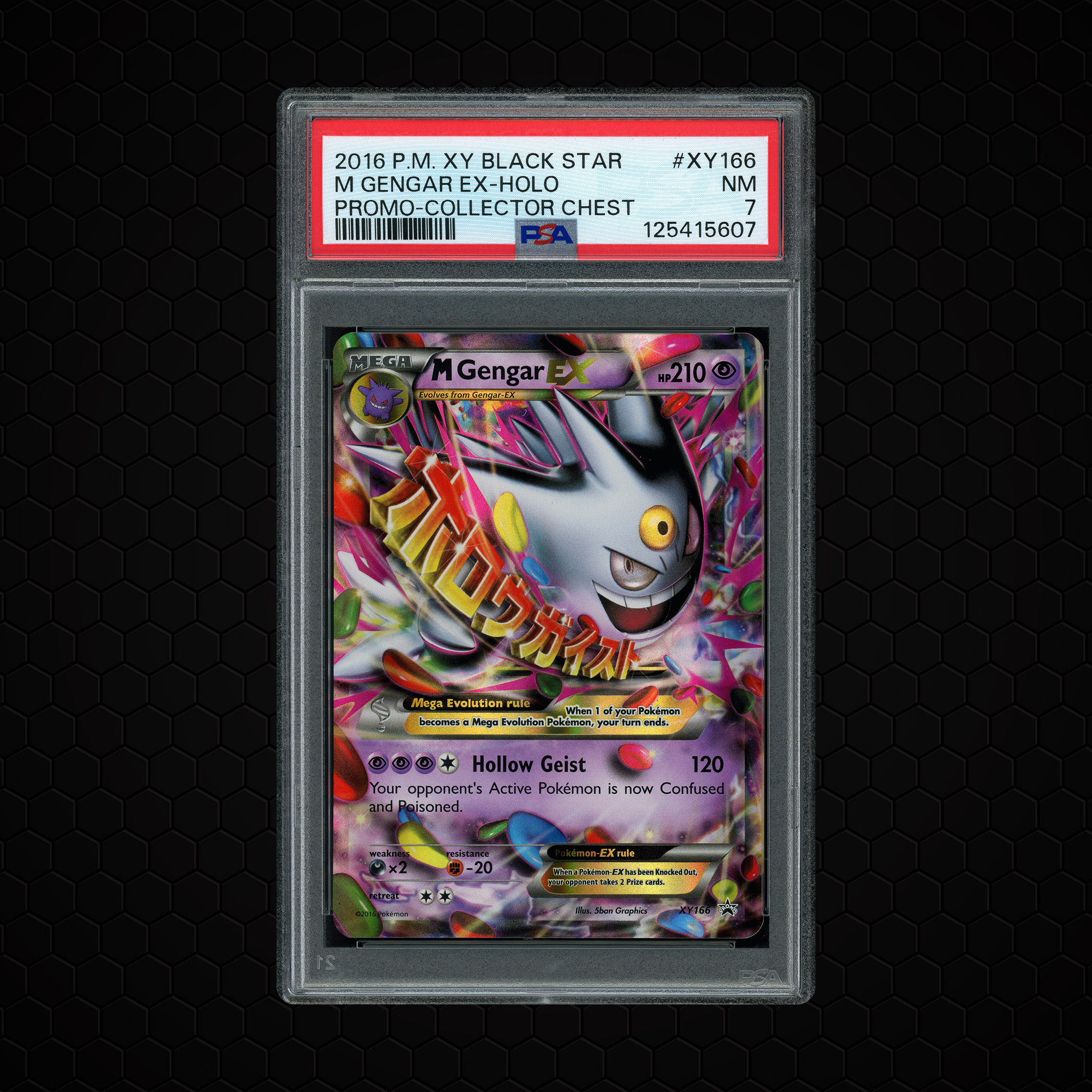 2016 Black Star Promo M Gengar EX #XY166 PSA 7