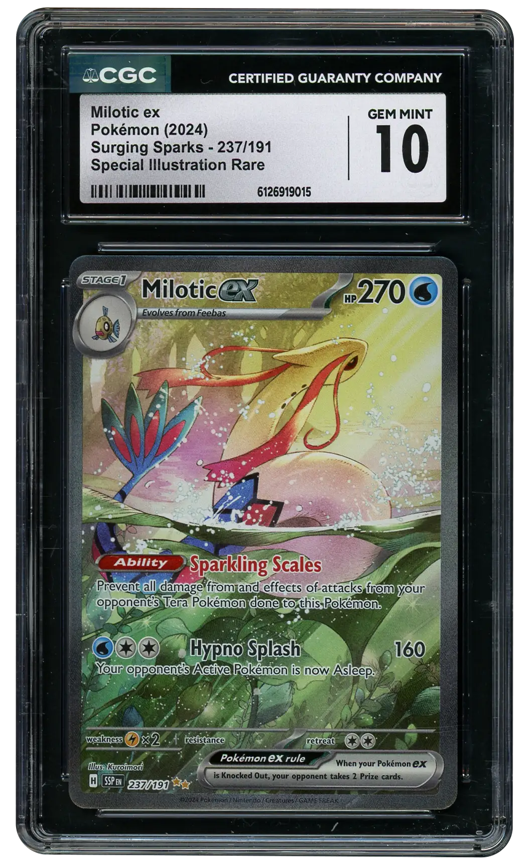 2024 Surging Sparks Milotic EX #237 CGC 10