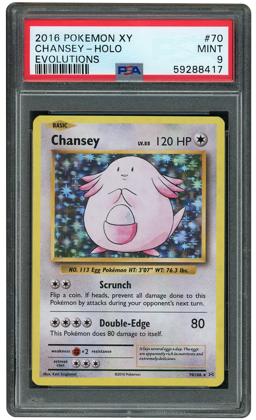 2016 Evolutions Chansey #70 PSA 9