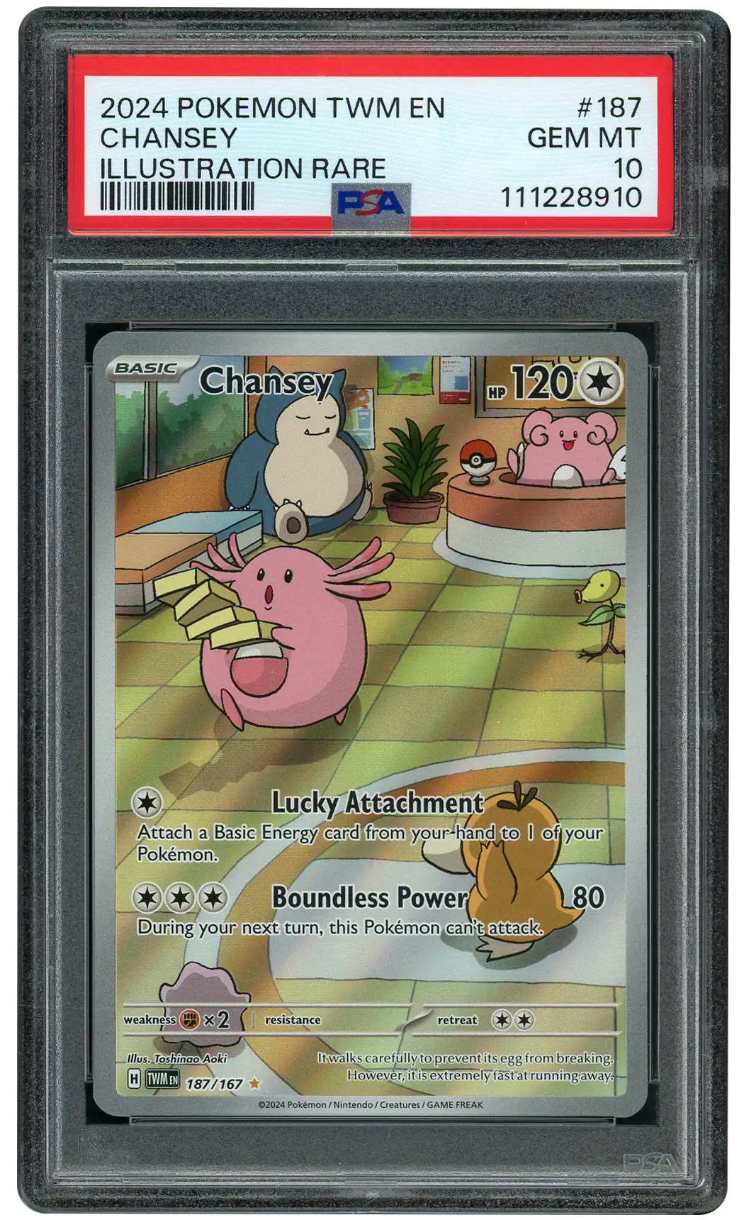 2024 Twilight Masquerade Chansey #187 PSA 10
