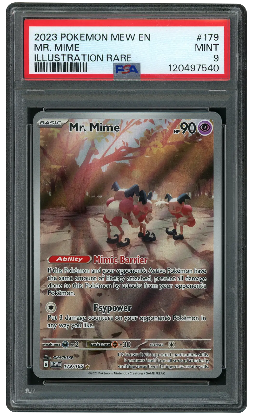 2023 Pokemon 151 Mr. Mime #179 PSA 9