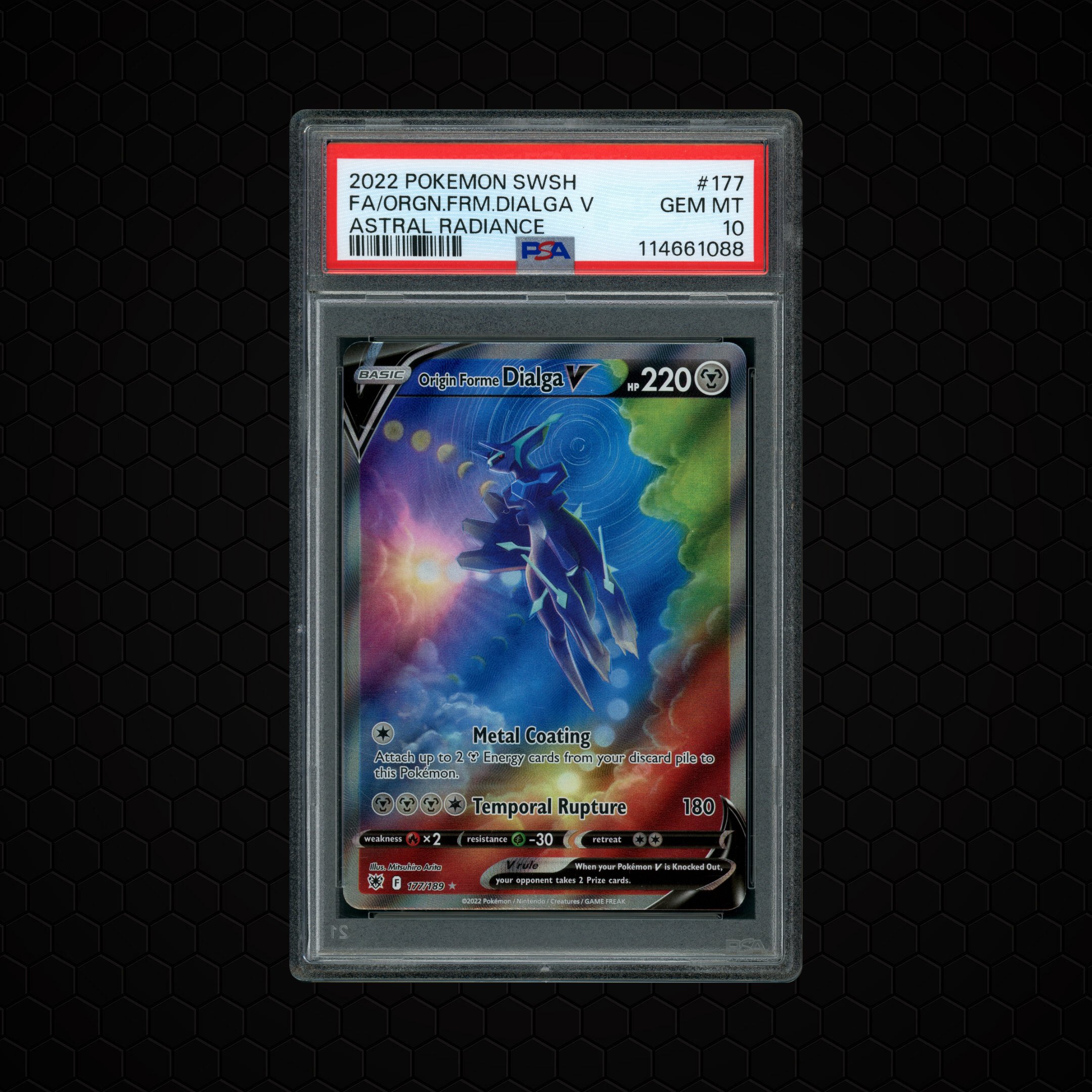 2022 Astral Radiance Origin Forme Dialga V #177 PSA 10