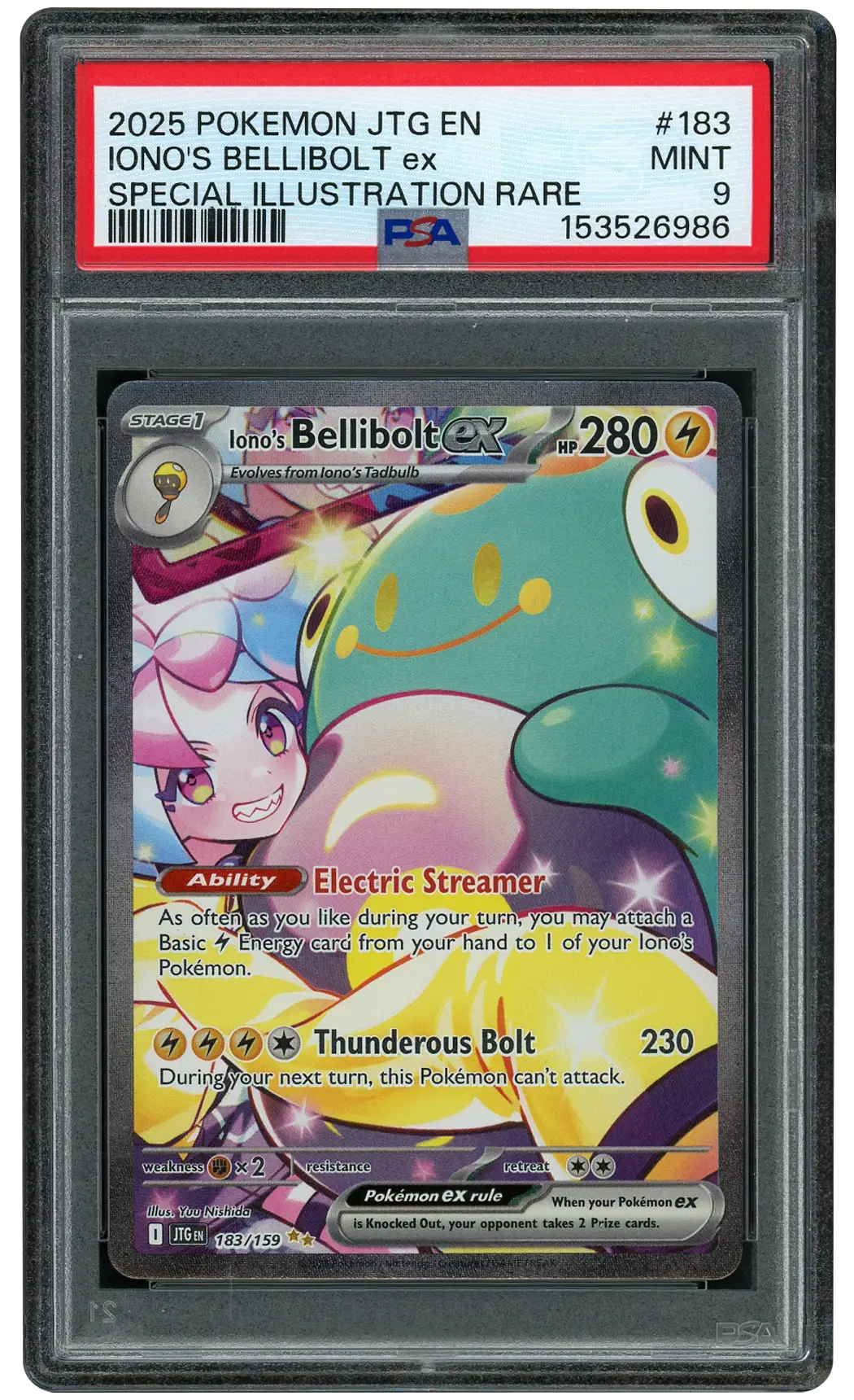 2025 Journey Together lono's Bellibolt EX #183 PSA 9