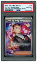 2025 Destined Rivals Team Rocket's Giovanni #238 PSA 10 on Beezie.