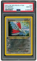 2001 Neo Revelation 1st Edition Skarmory #23 PSA 10 on Beezie.