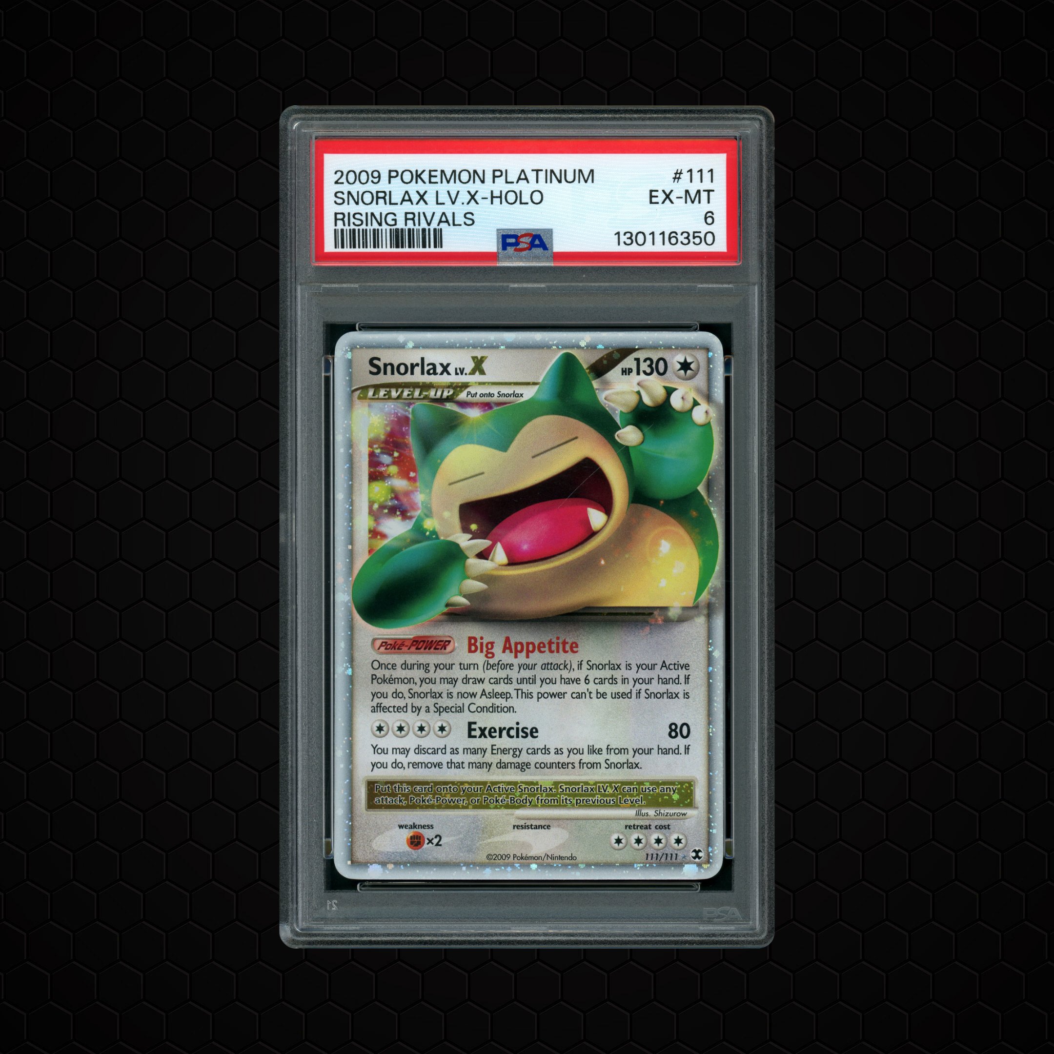 2009 Rising Rivals Snorlax Lv. X #111 PSA 6