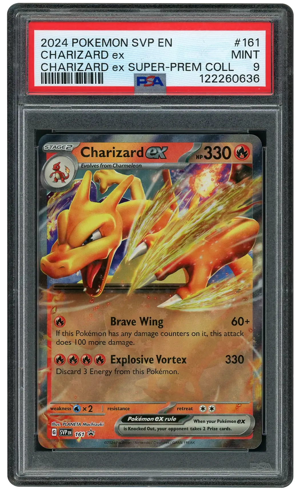 2024 Black Star Promo Charizard EX #161 PSA 9