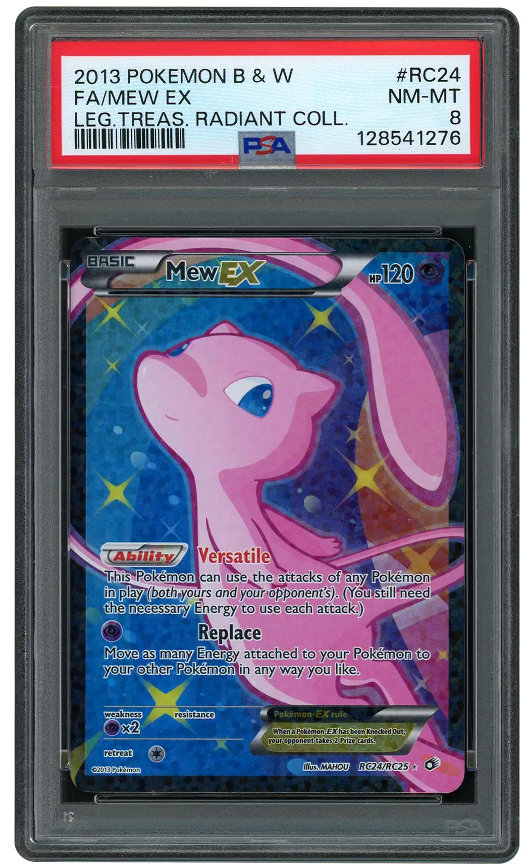 2013 Legendary Treasures Radiant Collection Mew EX #RC24 PSA 8