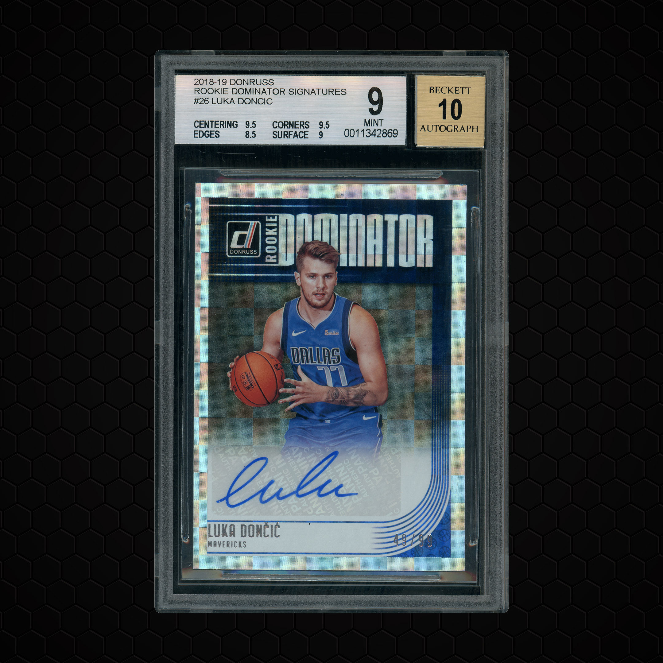 2018 Donruss Luka Doncic AUTO 10 #26 BGS 10