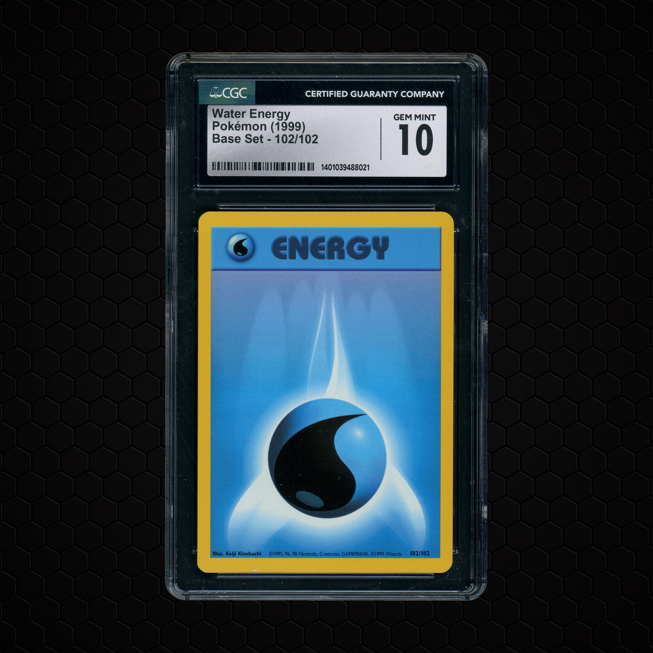 1999 Base Set Water Energy #102 CGC 10