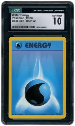 1999 Base Set Water Energy #102 CGC 10 on Beezie.