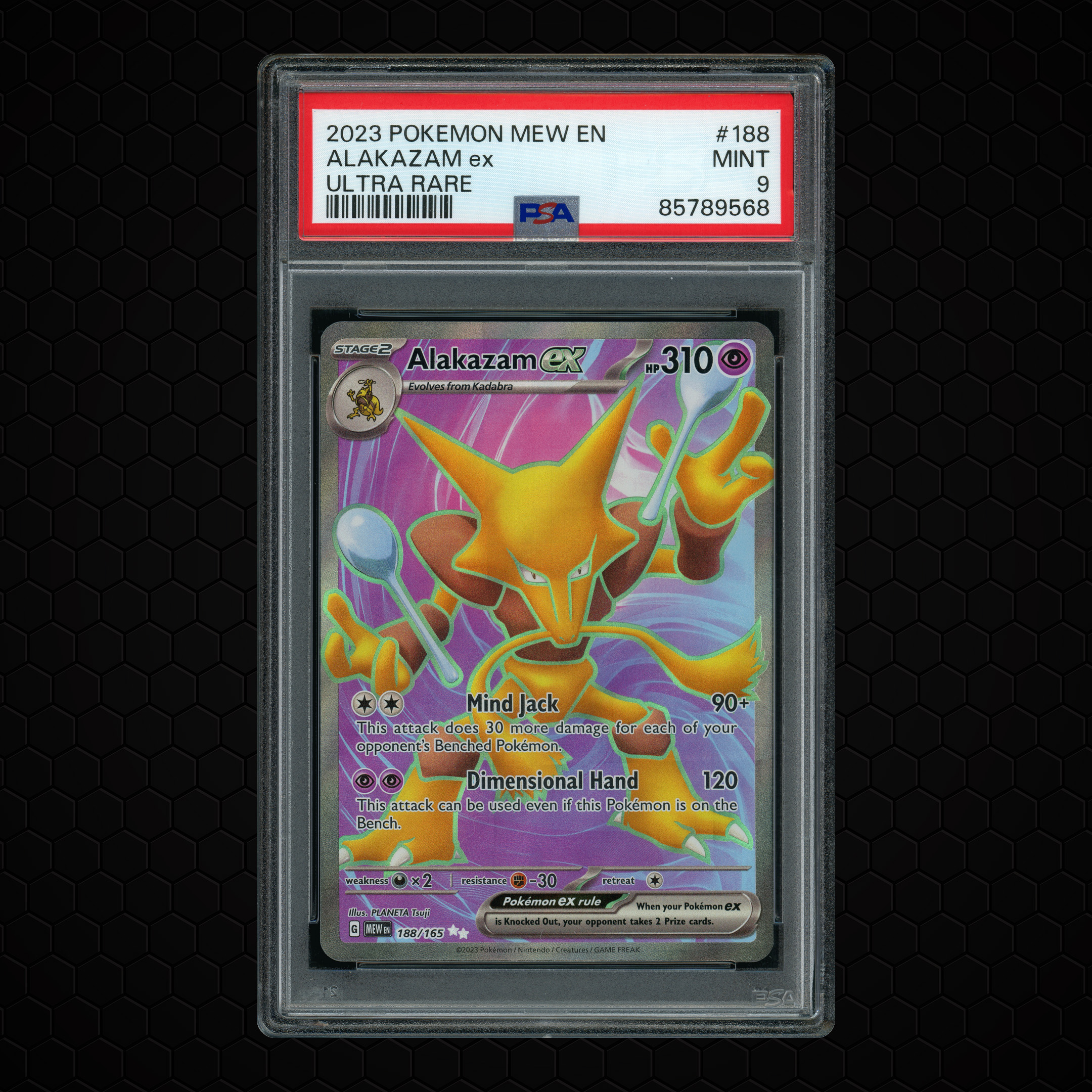 2023 Pokemon 151 Alakazam EX #188 PSA 9