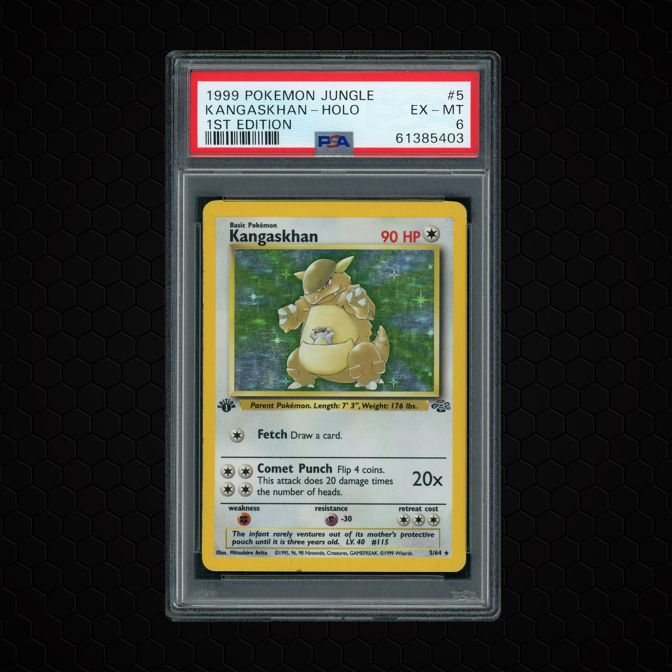1999 Jungle 1st Edition Kangaskhan #5 PSA 6