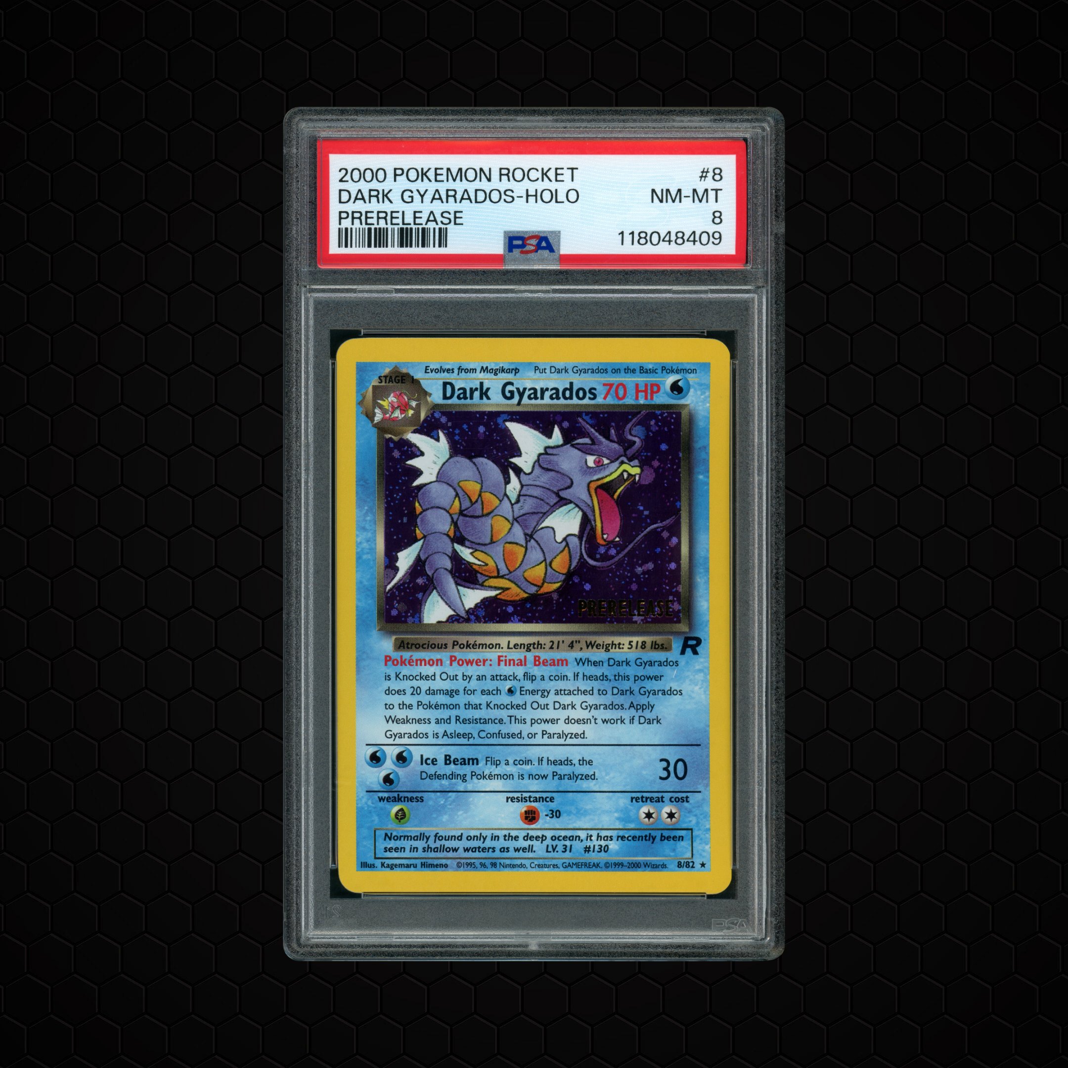 2000 Rocket Dark Gyarados #8 PSA 8
