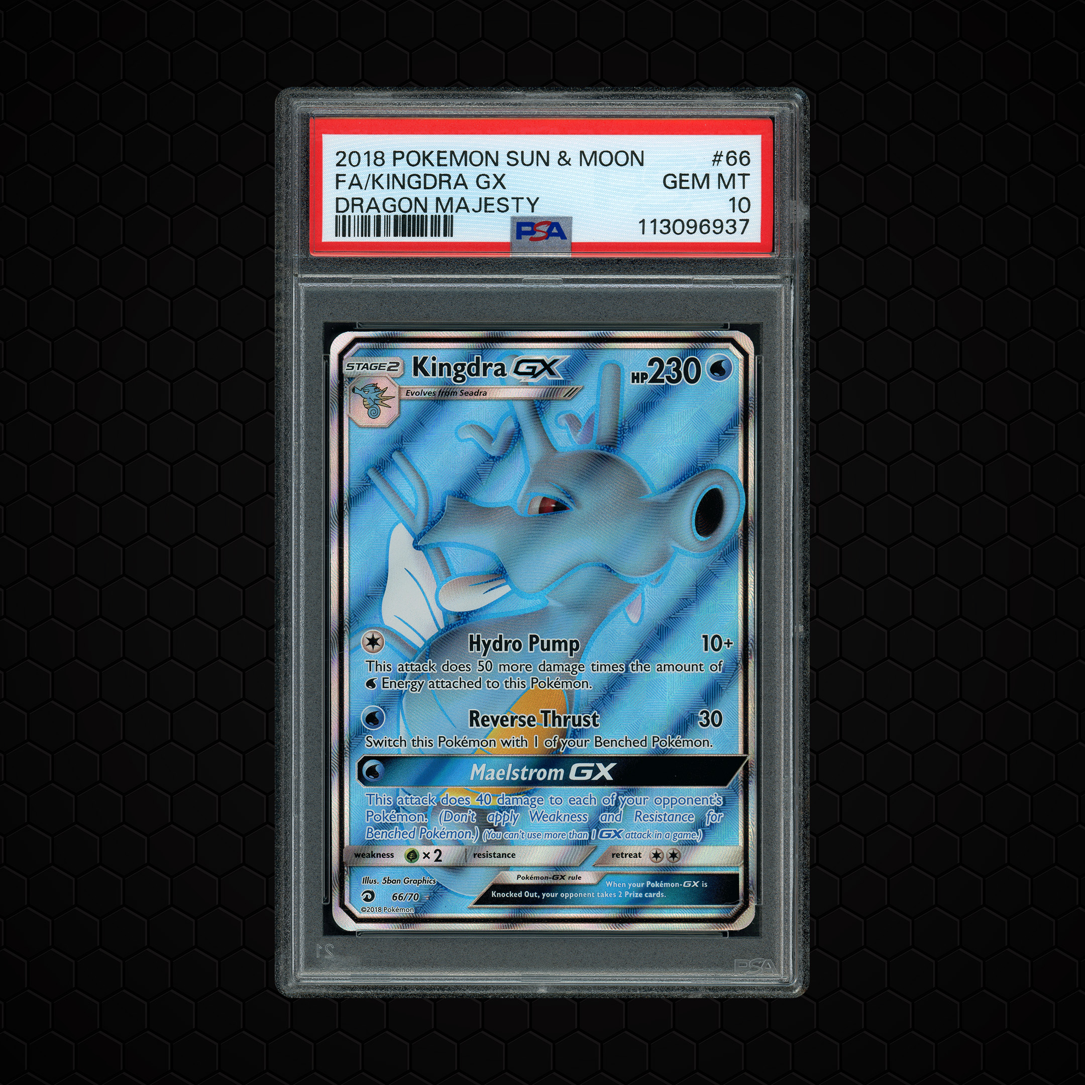 2018 Dragon Majesty Kingdra GX #66 PSA 10