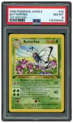 1999 Jungle 1st Edition Butterfree #33 PSA 8 on Beezie.