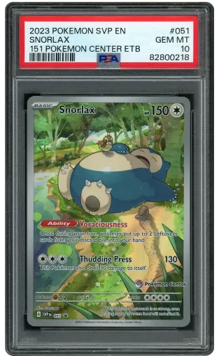 2023 Black Star Promo Snorlax #51 PSA 10