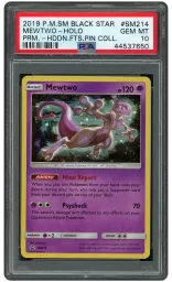 2019 Black Star Promo Mewtwo #SM214 PSA 10 on Beezie.