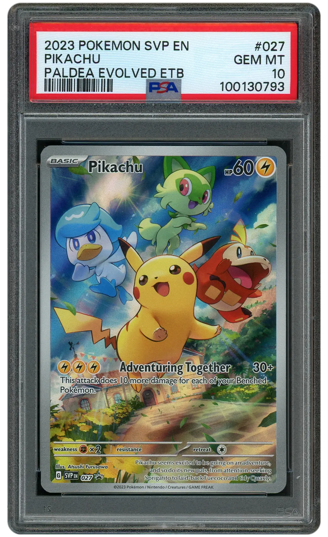 2023 Black Star Promo Pikachu #27 PSA 10