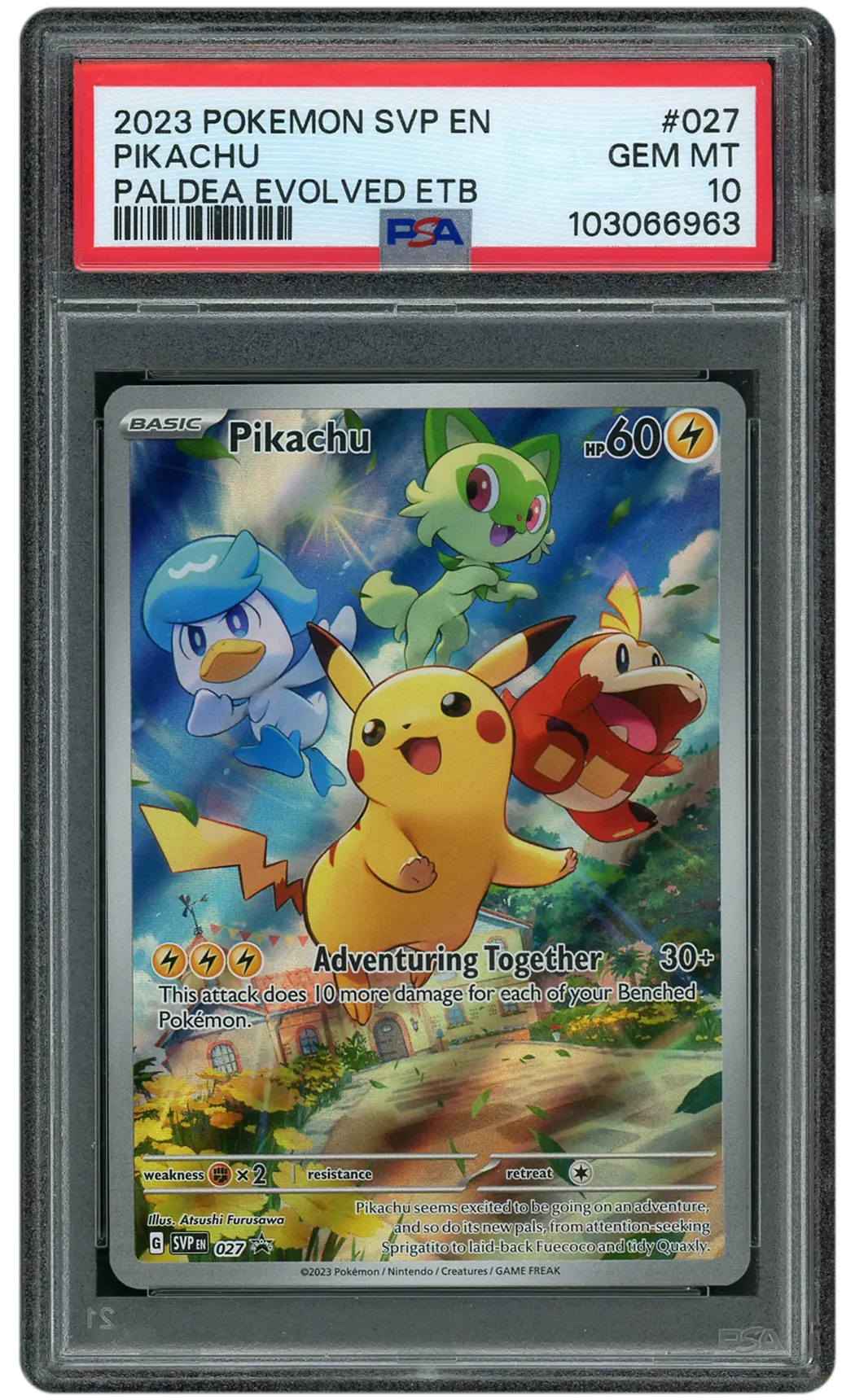 2023 Black Star Promo Pikachu #27 PSA 10
