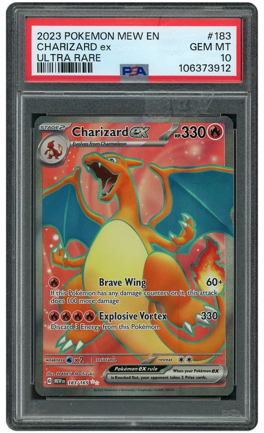 2023 Pokemon 151 Charizard EX #183 PSA 10
