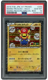 2016 Japanese XY Promo Mario Pikachu #293 PSA 10 on Beezie.
