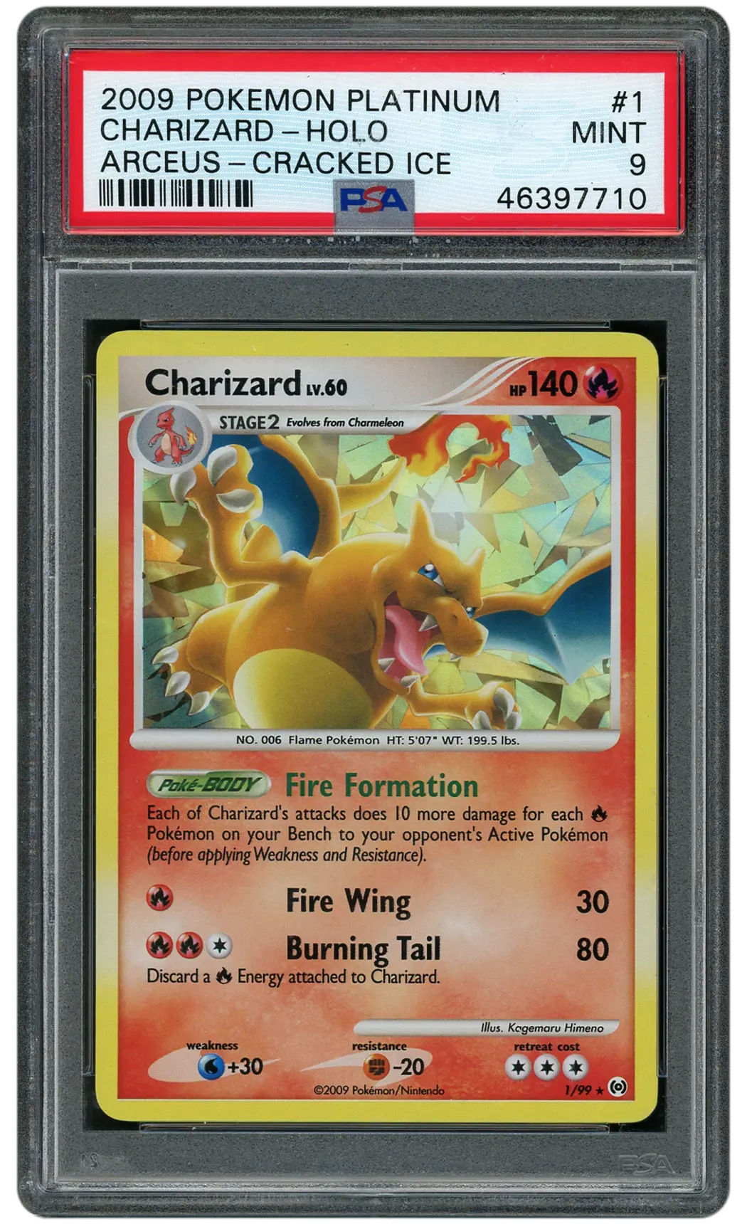 2009 Platinum - Arceus Charizard #1 PSA 9