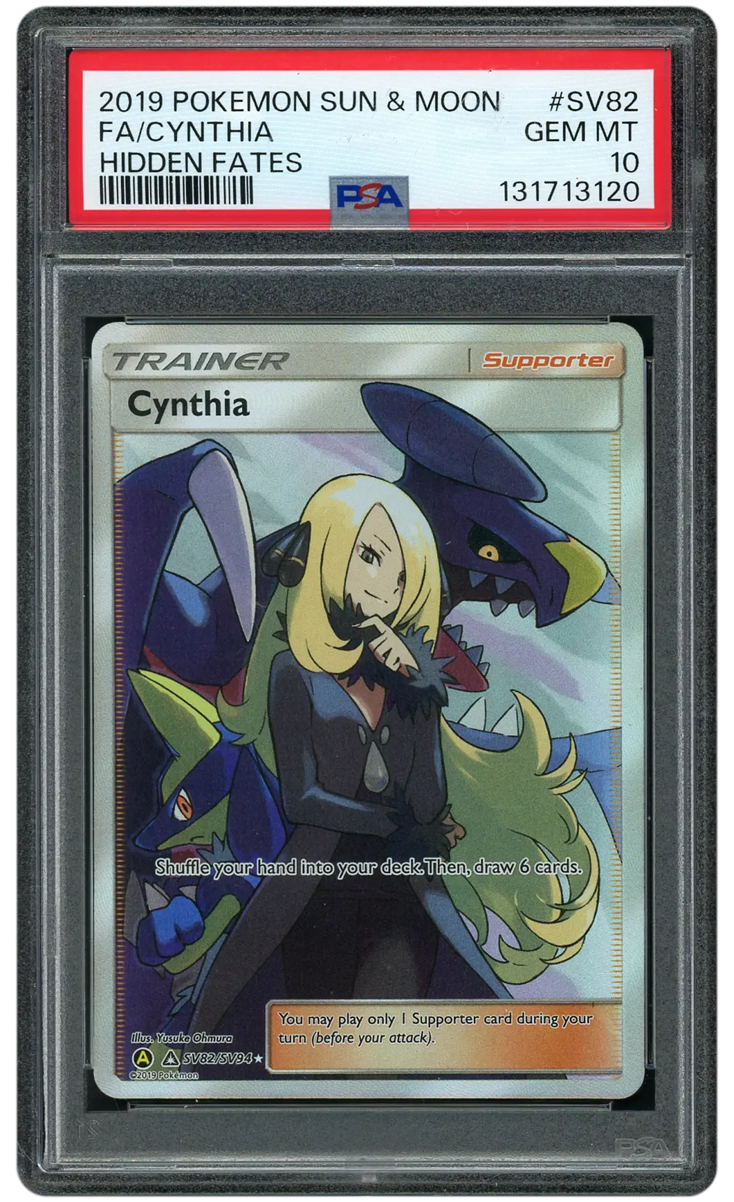 2019 Hidden Fates Cynthia #SV82 PSA 10