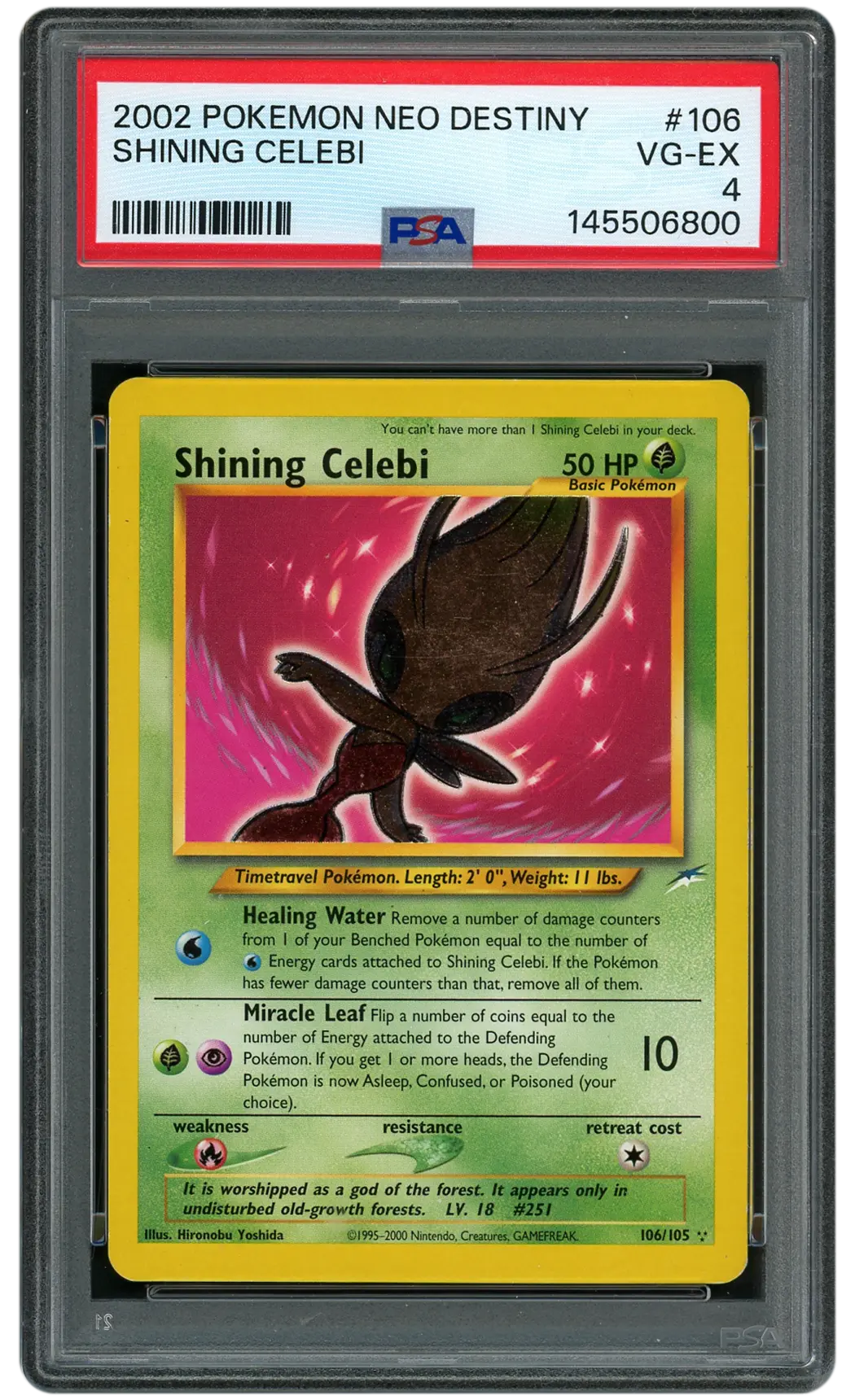 2002 Neo Destiny Shining Celebi #106 PSA 4