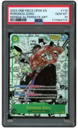 2024 Wings of the Captain Manga Alt. Art Roronoa Zoro #OP06-118 PSA 10 on Beezie.