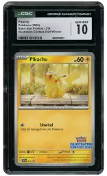 2025 Black Star Promo Pikachu #214 CGC 10 on Beezie.