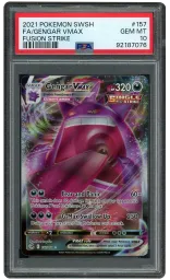 2021 Fusion Strike Gengar VMAX #157 PSA 10 on Beezie.
