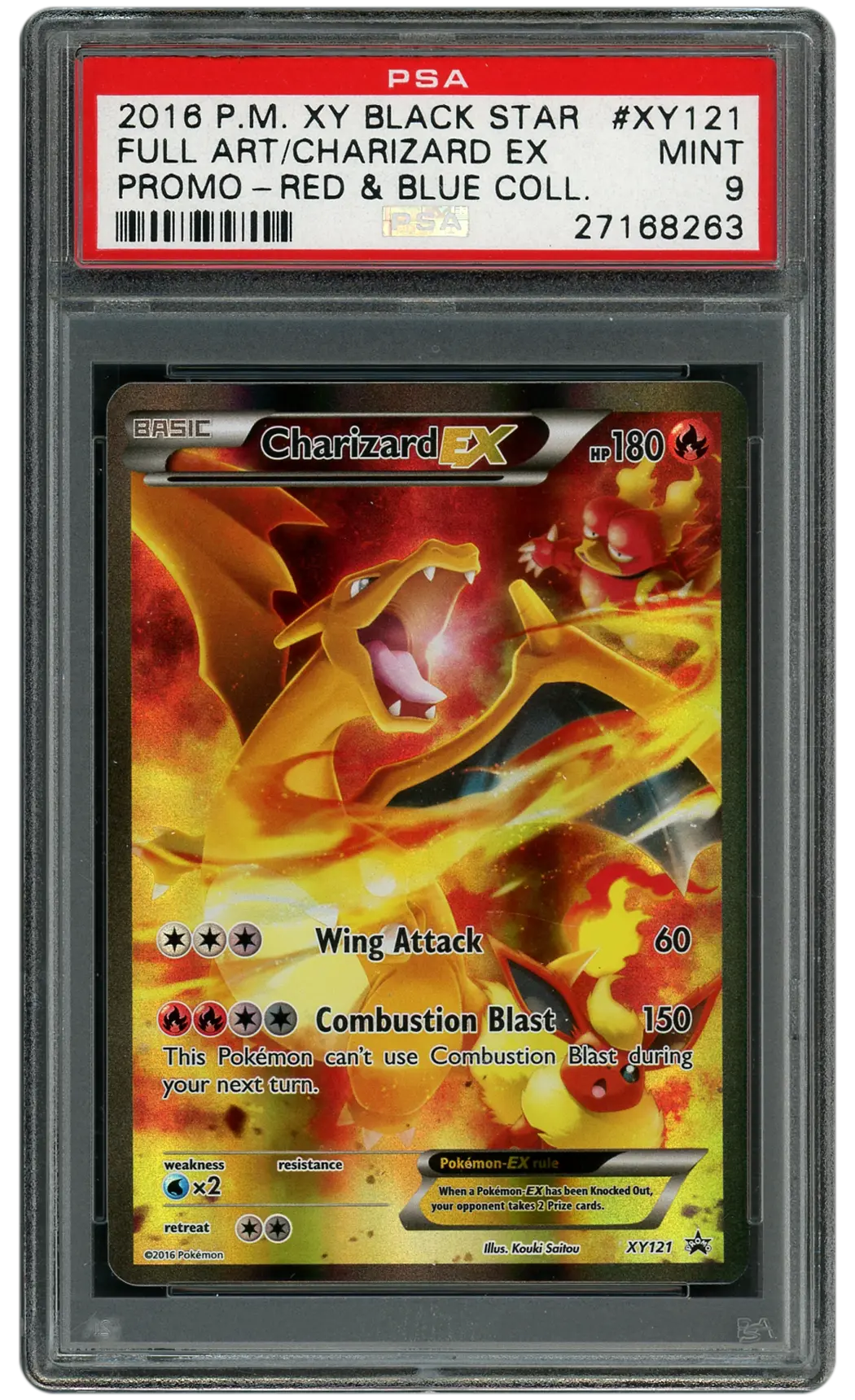 2016 Black Star Promo Charizard EX #XY121 PSA 9